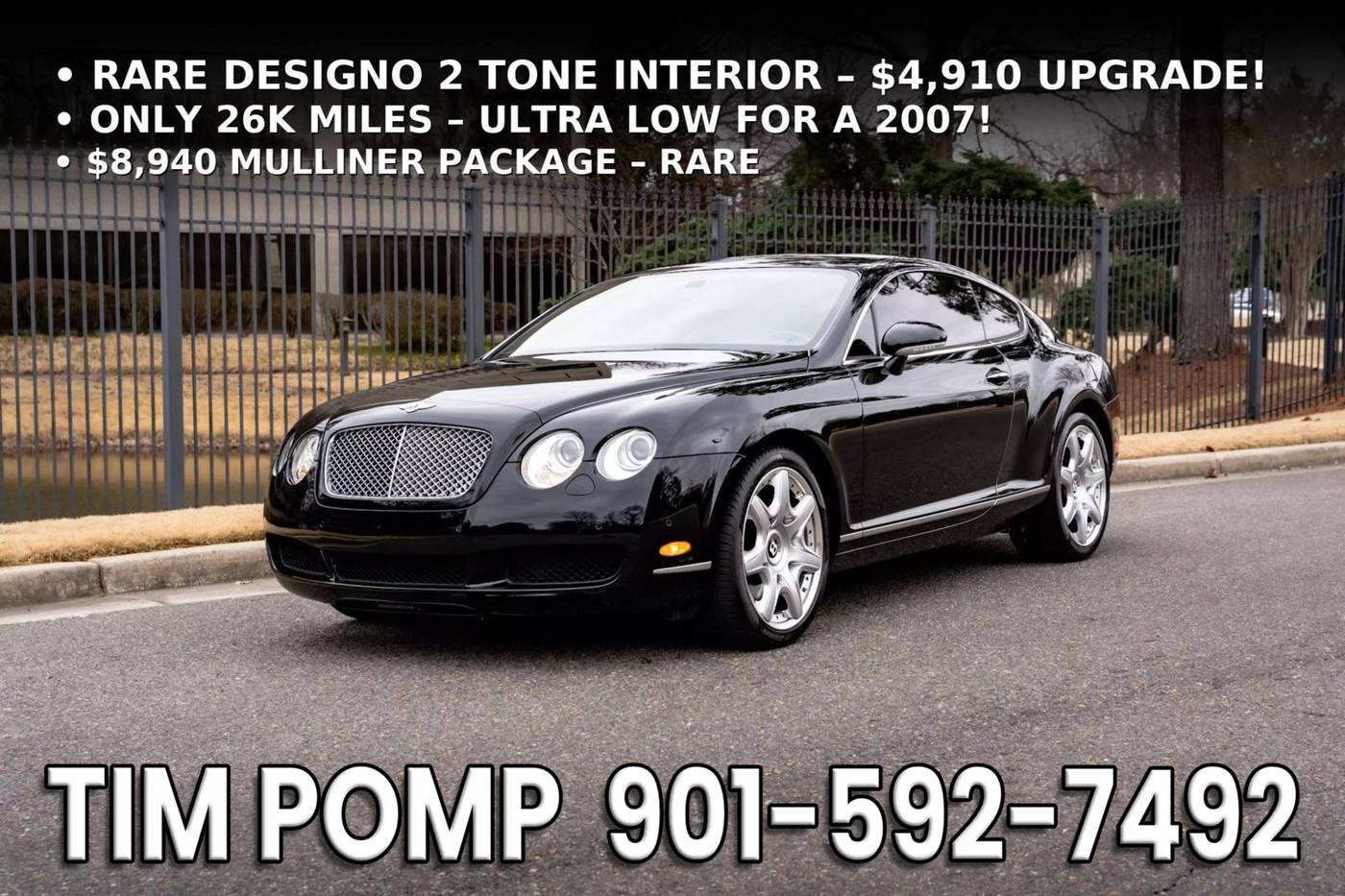2007 Bentley Continental GT W12 — Coupe — 26,237 mi — Memphis, TN