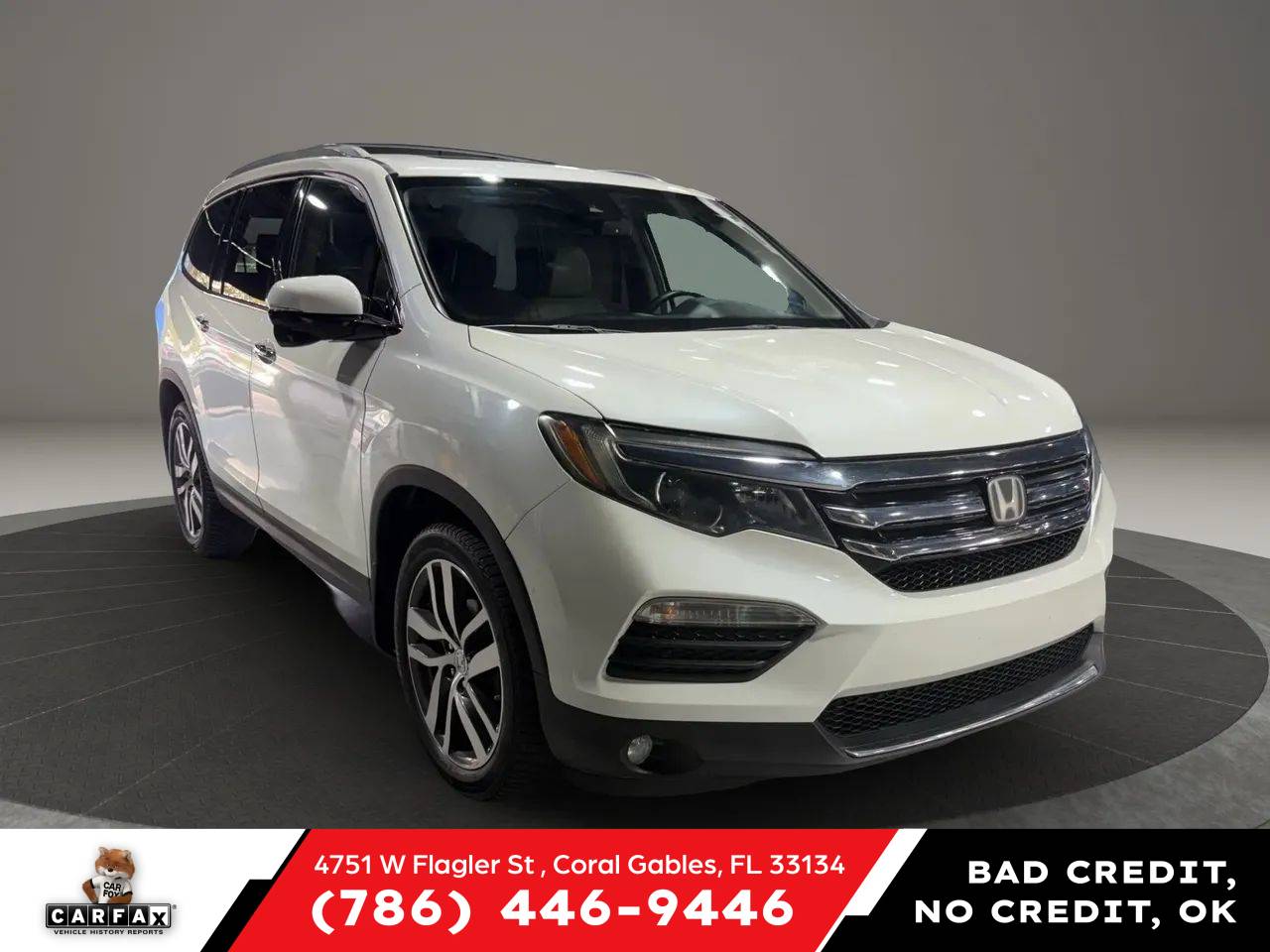 2016 Honda Pilot Touring — SUV — 108,921 mi — Coral Gables, FL