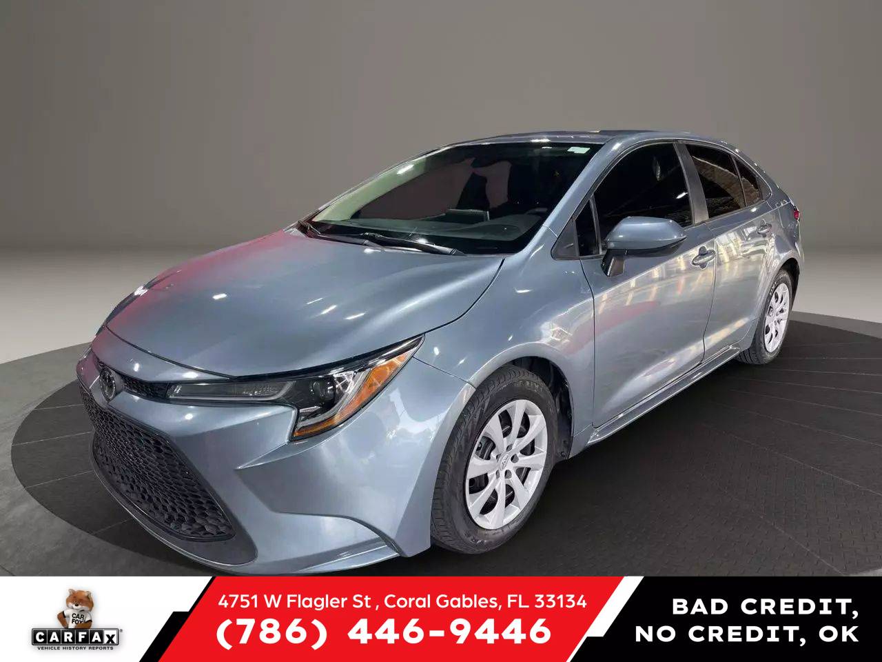 2020 Toyota Corolla LE — Sedan — 74,904 mi — Coral Gables, FL