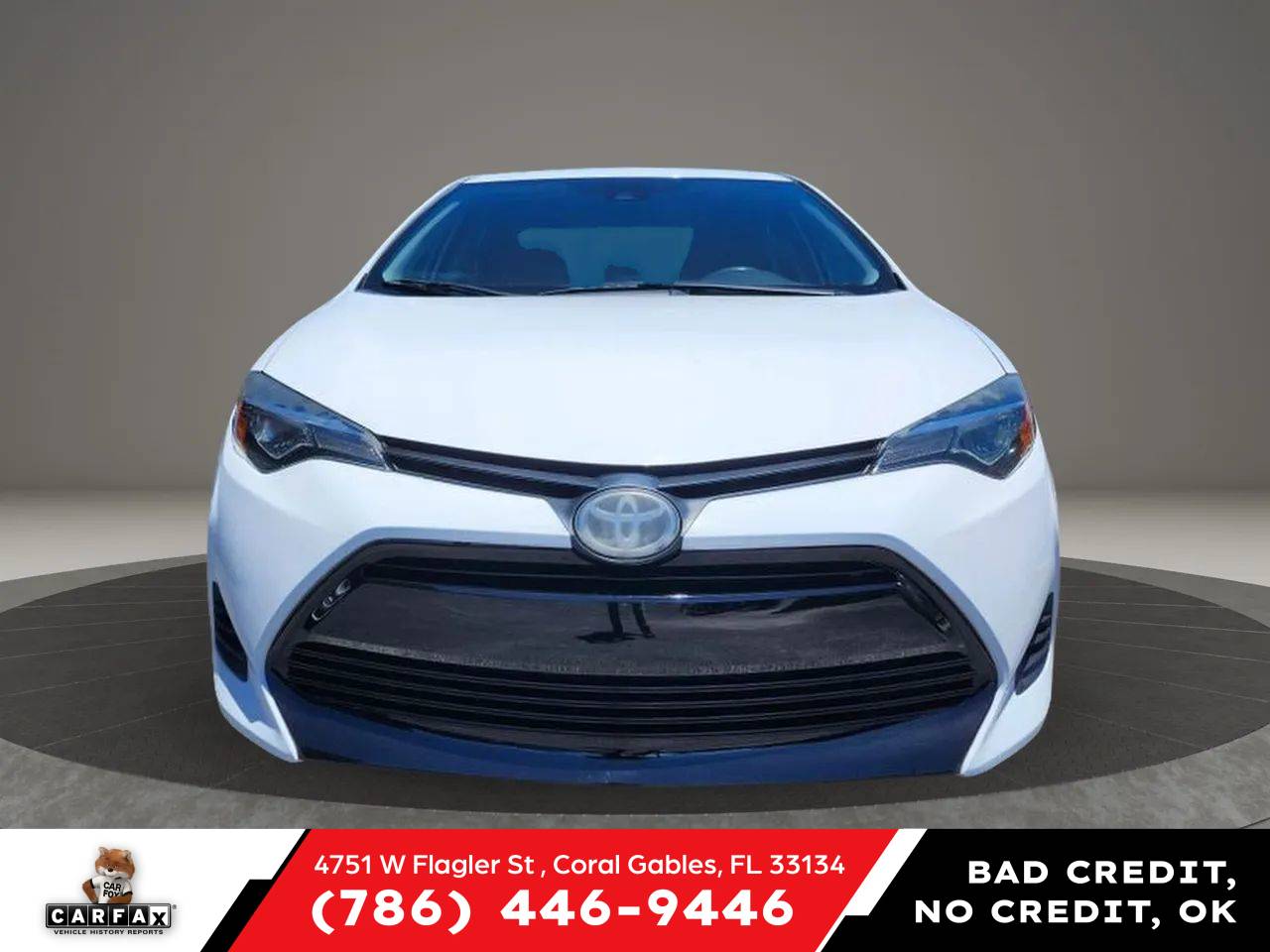 2019 Toyota Corolla L — Sedan — 135,917 mi — Coral Gables, FL