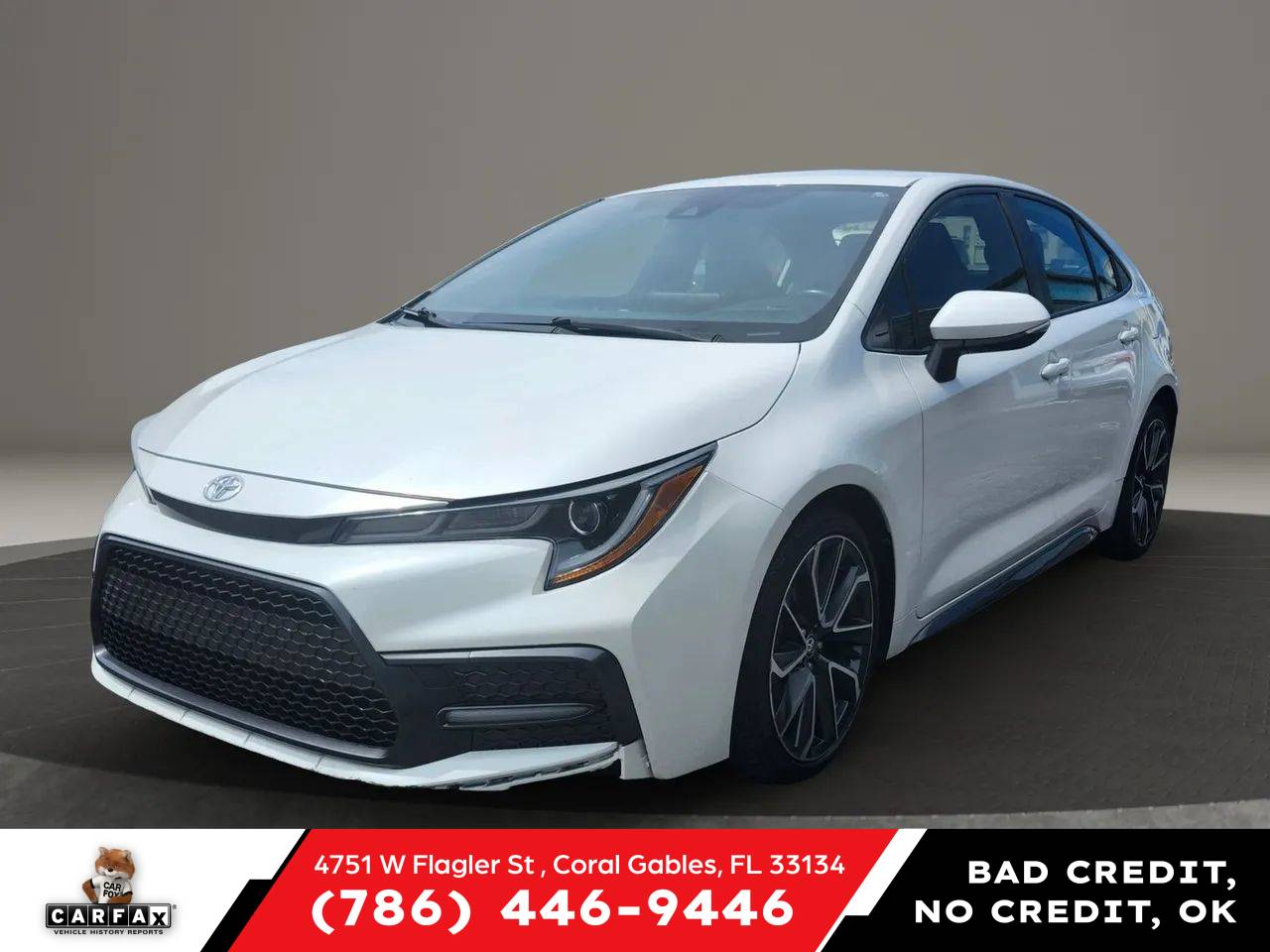 2021 Toyota Corolla SE — Sedan — 82,119 mi — Coral Gables, FL