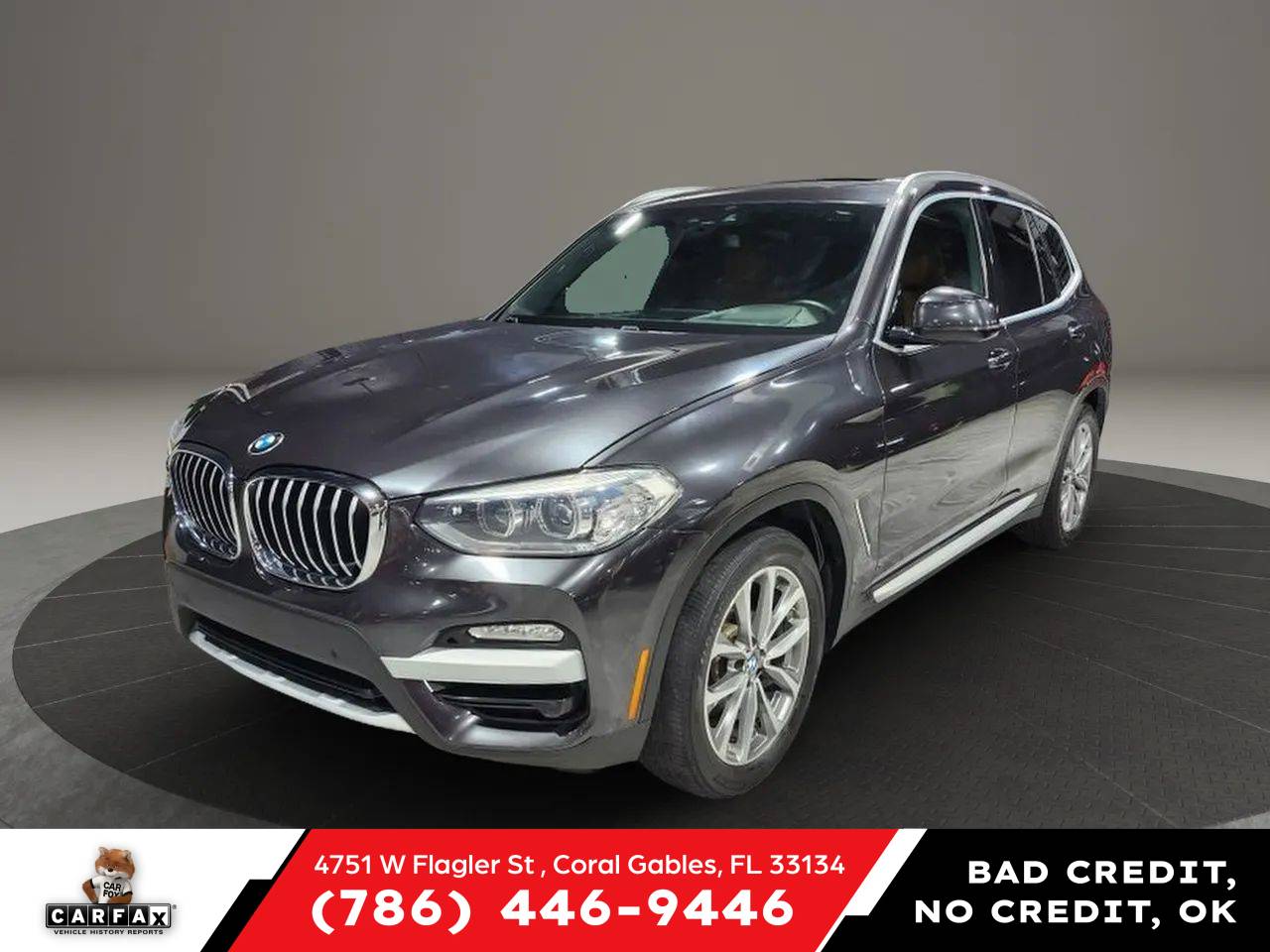 2019 BMW X3 30i — SUV — 82,273 mi — Coral Gables, FL