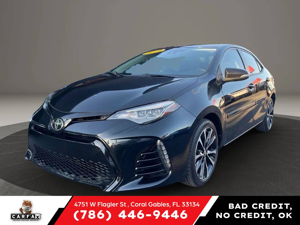 2019 Toyota Corolla SE — Sedan — 67,323 mi — Coral Gables, FL