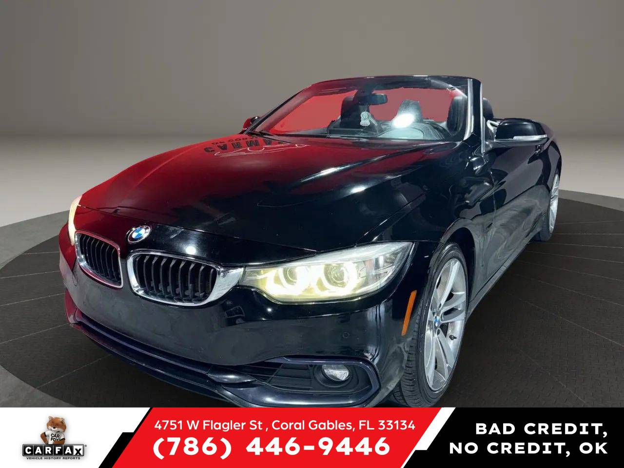 2018 BMW 4 Series 430i — Convertible — 92,318 mi — Coral Gables, FL