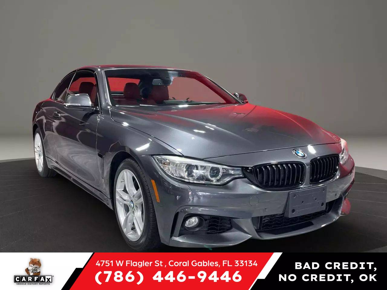 2015 BMW 4 Series 435i — Convertible — 83,819 mi — Coral Gables, FL