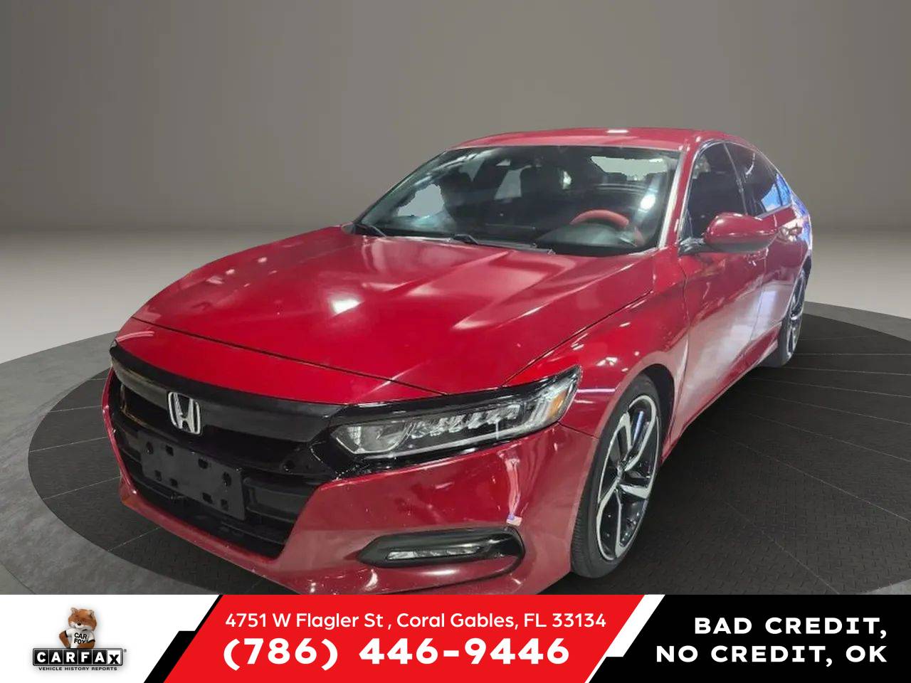 2019 Honda Accord LX — Sedan — 75,876 mi — Coral Gables, FL