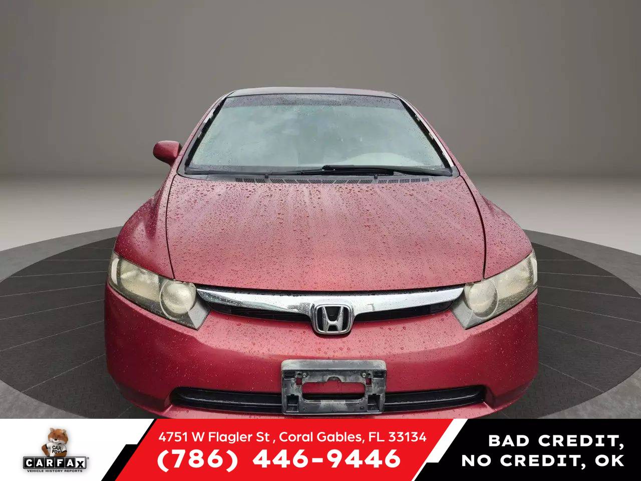 2007 Honda Civic LX — Sedan — 171,229 mi — Coral Gables, FL