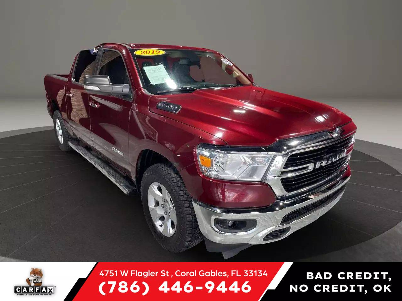 2019 Ram 1500 Big Horn/Lone Star — Pickup Truck — 105,205 mi — Coral Gables, FL