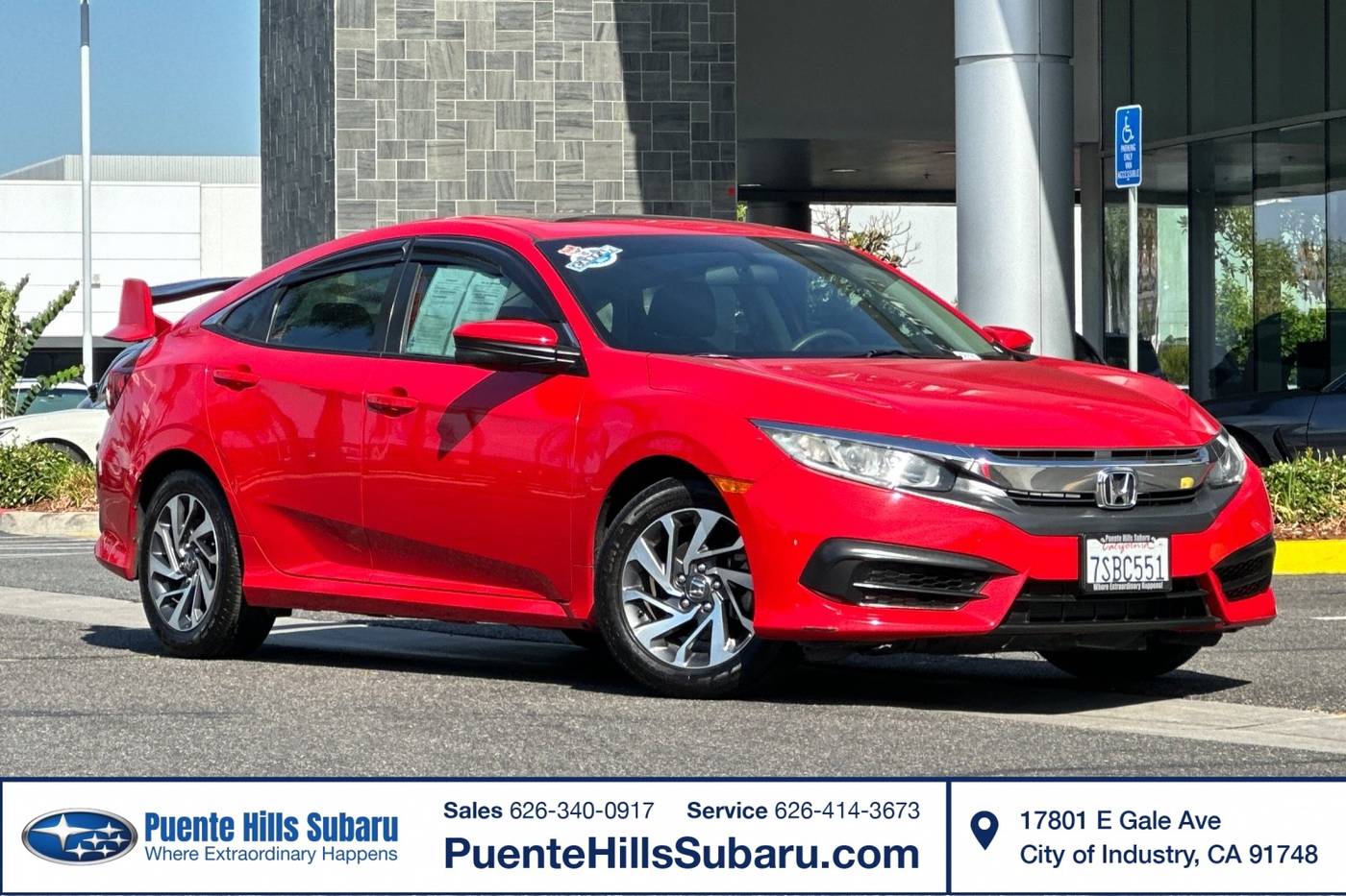 2016 Honda Civic EX — Sedan — 64,303 mi — City of Industry, CA