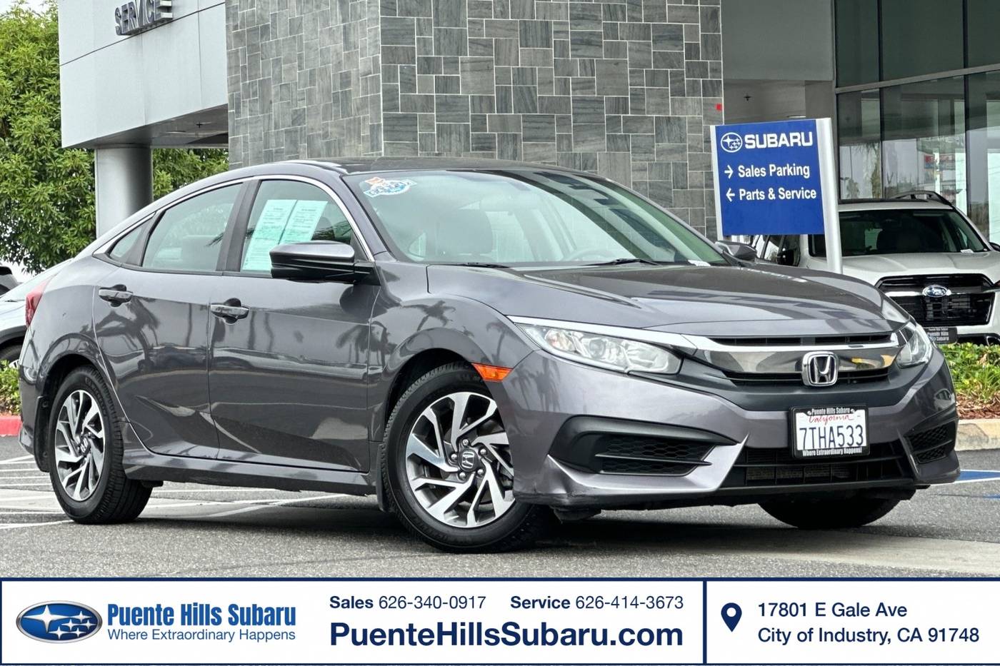 2016 Honda Civic EX — Sedan — 109,088 mi — City of Industry, CA
