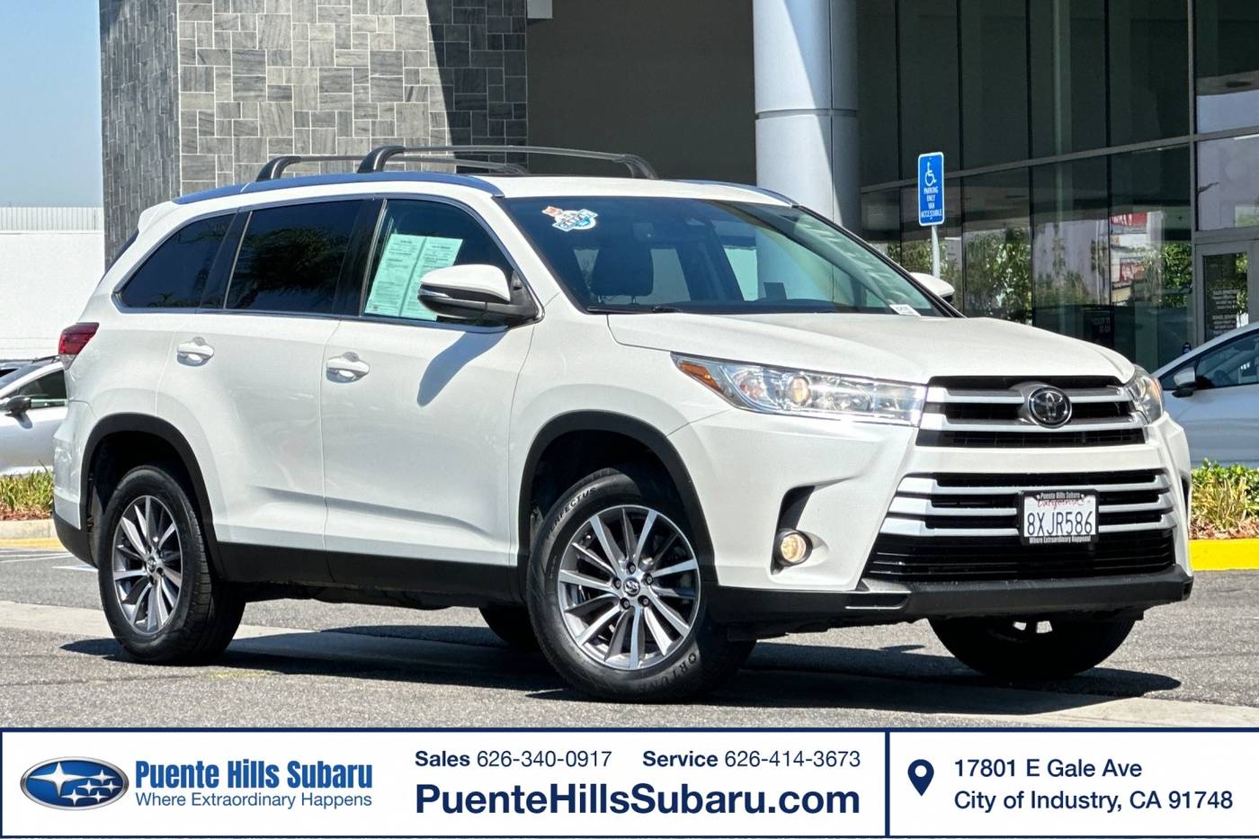 2019 Toyota Highlander XLE — SUV — 105,831 mi — City of Industry, CA