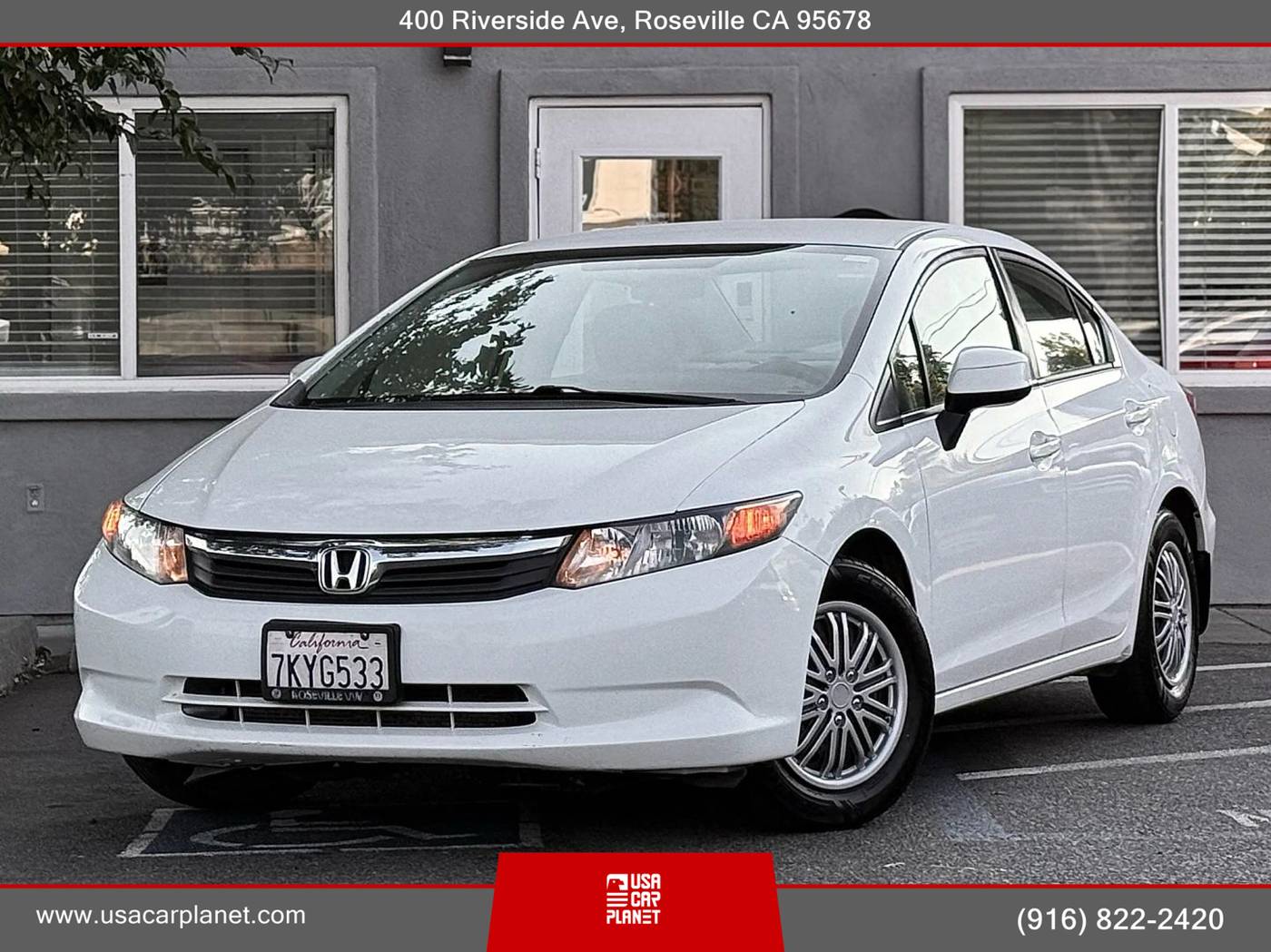 2012 Honda Civic LX — Sedan — 91,485 mi — Roseville, CA