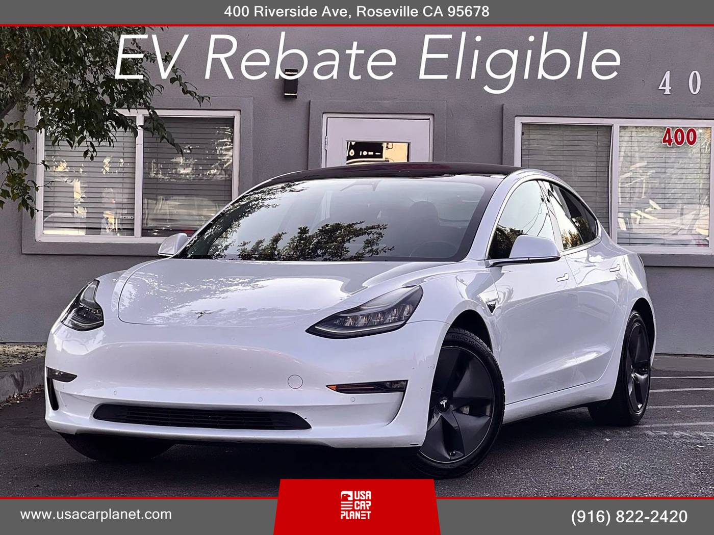 2018 Tesla Model 3 Long Range — Sedan — 140,467 mi — Roseville, CA