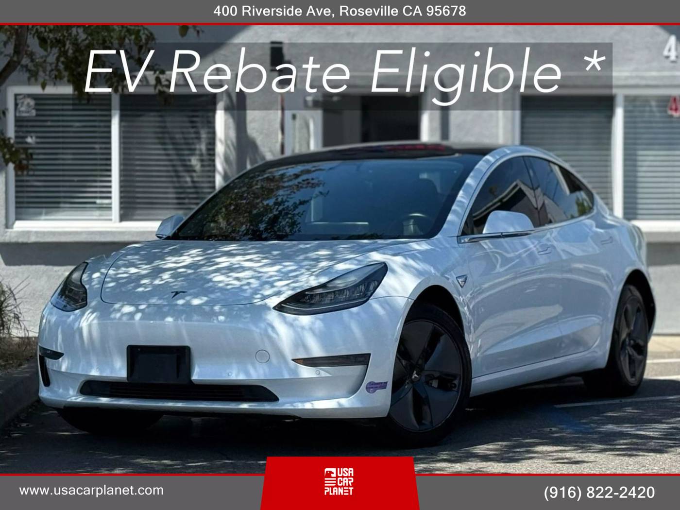 2019 Tesla Model 3 Mid Range — Sedan — 117,147 mi — Roseville, CA