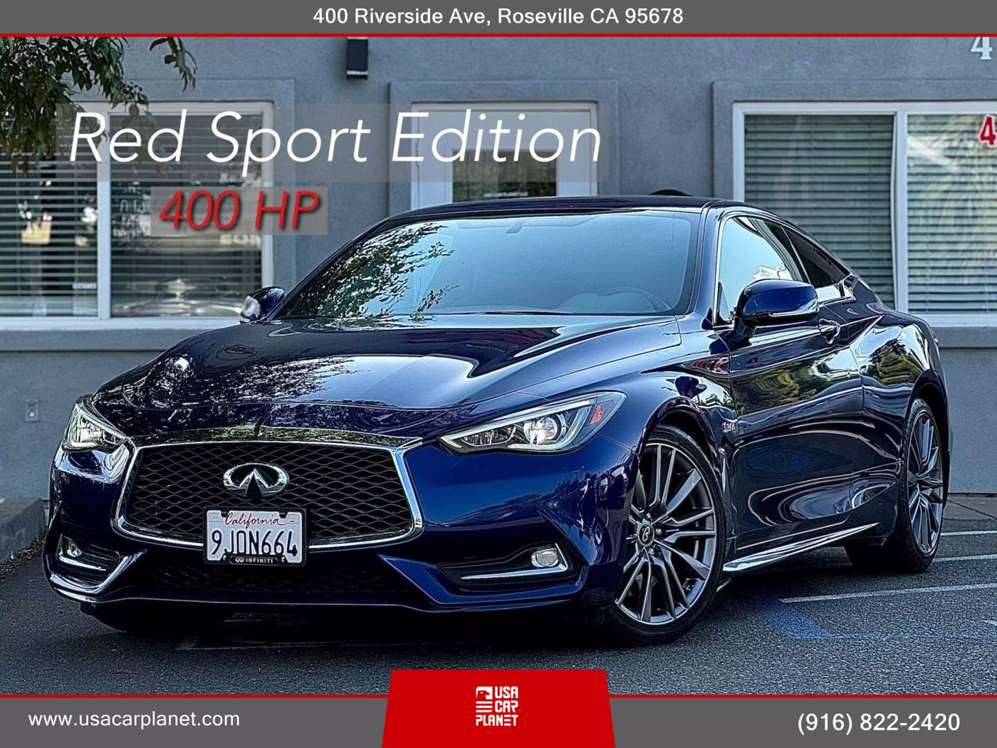 2017 INFINITI Q60 RED SPORT 400 — Coupe — 49,468 mi — Roseville, CA