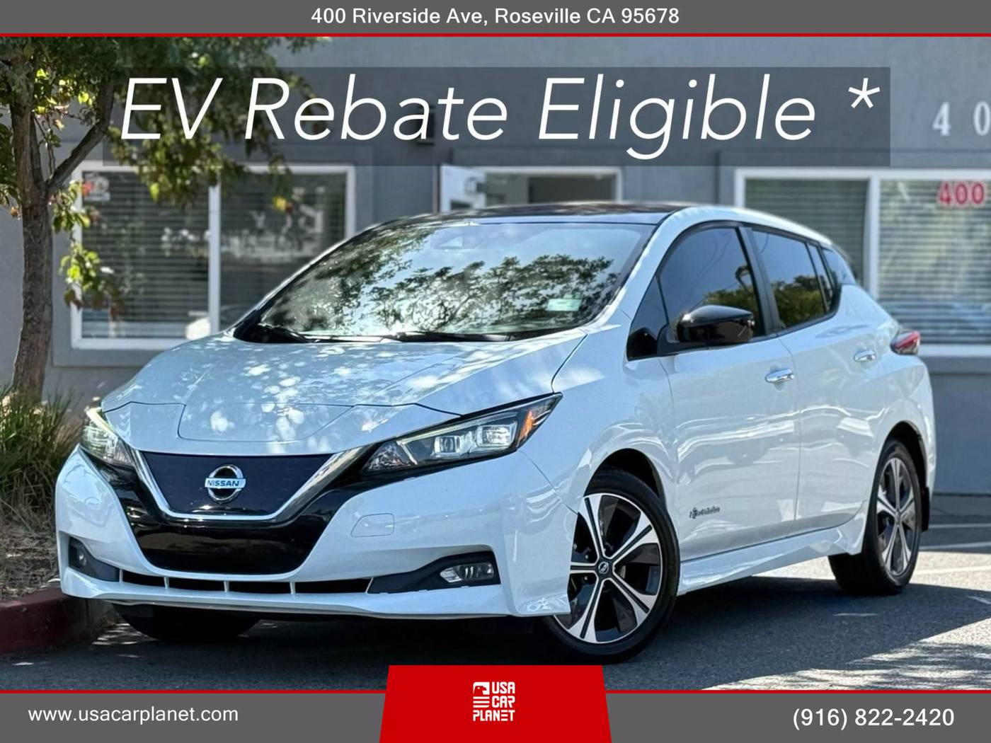 2018 Nissan LEAF SV — Hatchback — 68,672 mi — Roseville, CA