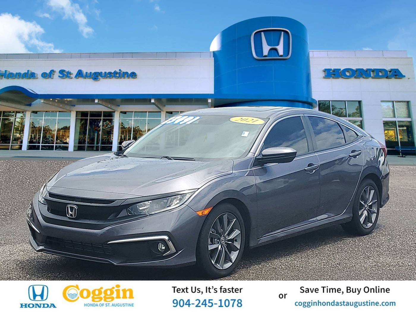 2021 Honda Civic EX — Sedan — 25,302 mi — St. Augustine, FL