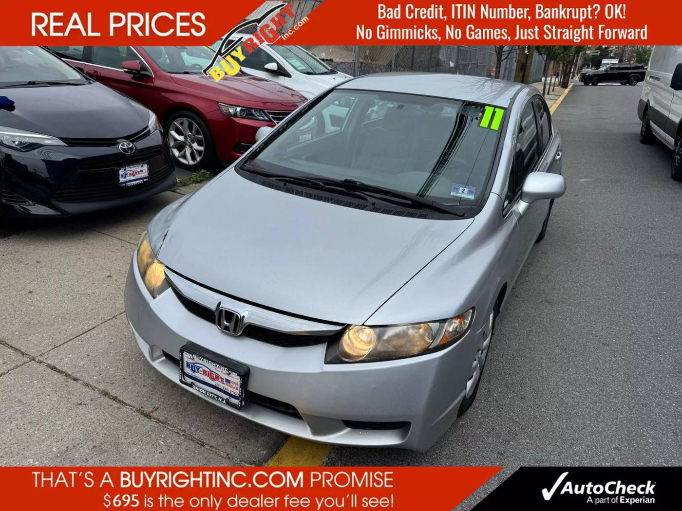 2011 Honda Civic LX — Sedan — 198,521 mi — Union City, NJ