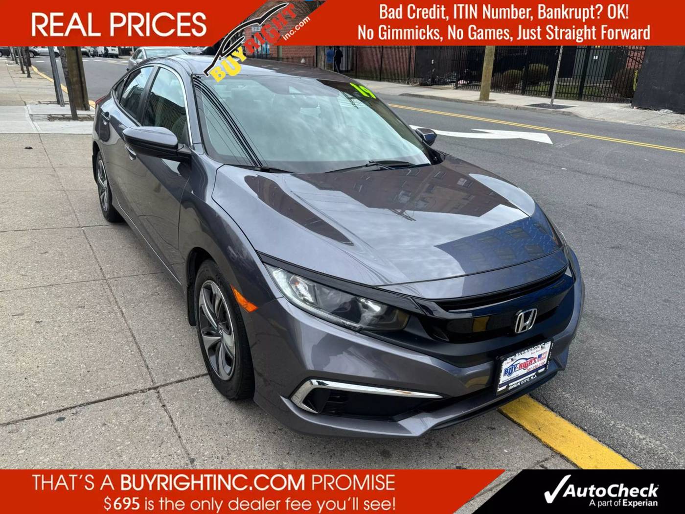 2019 Honda Civic LX — Sedan — 85,550 mi — Union City, NJ