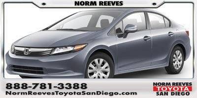 2012 Honda Civic LX — Sedan — 86,095 mi — San Diego, CA
