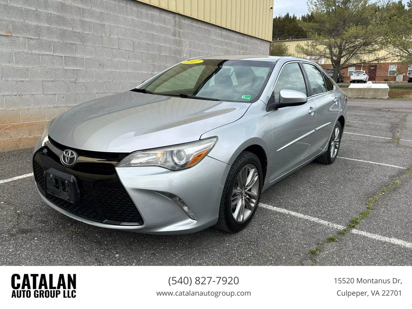 2017 Toyota Camry SE — Sedan — 102,134 mi — Culpeper, VA