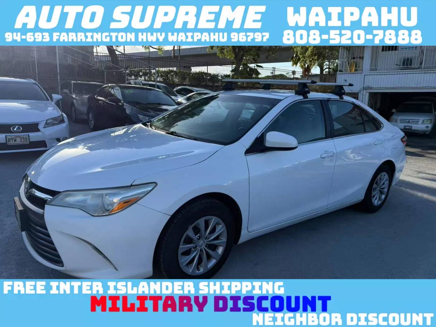 2016 Toyota Camry LE — Sedan — 71,347 mi — Waipahu, HI