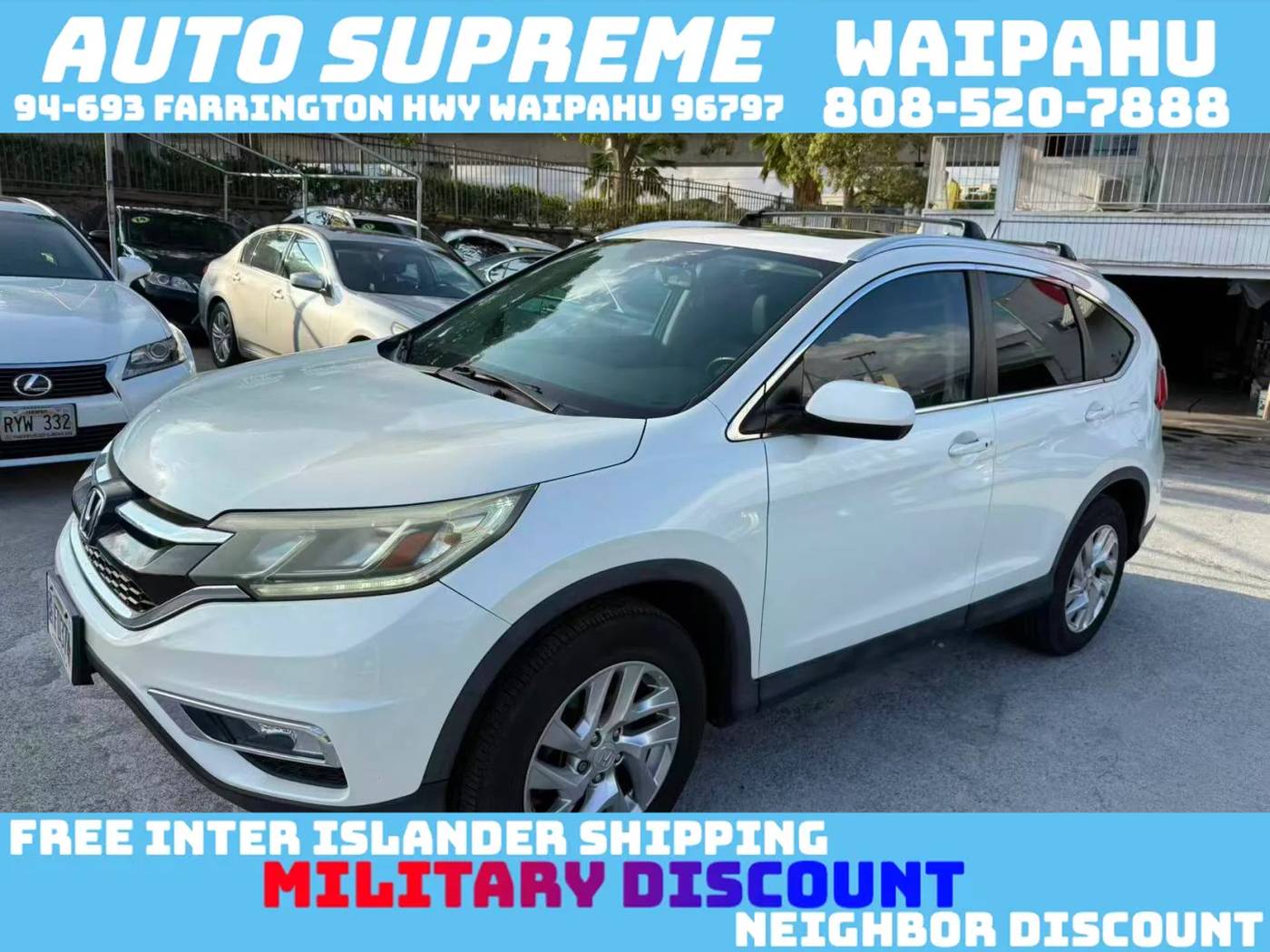 2015 Honda CR-V EX-L — SUV — 92,000 mi — Waipahu, HI