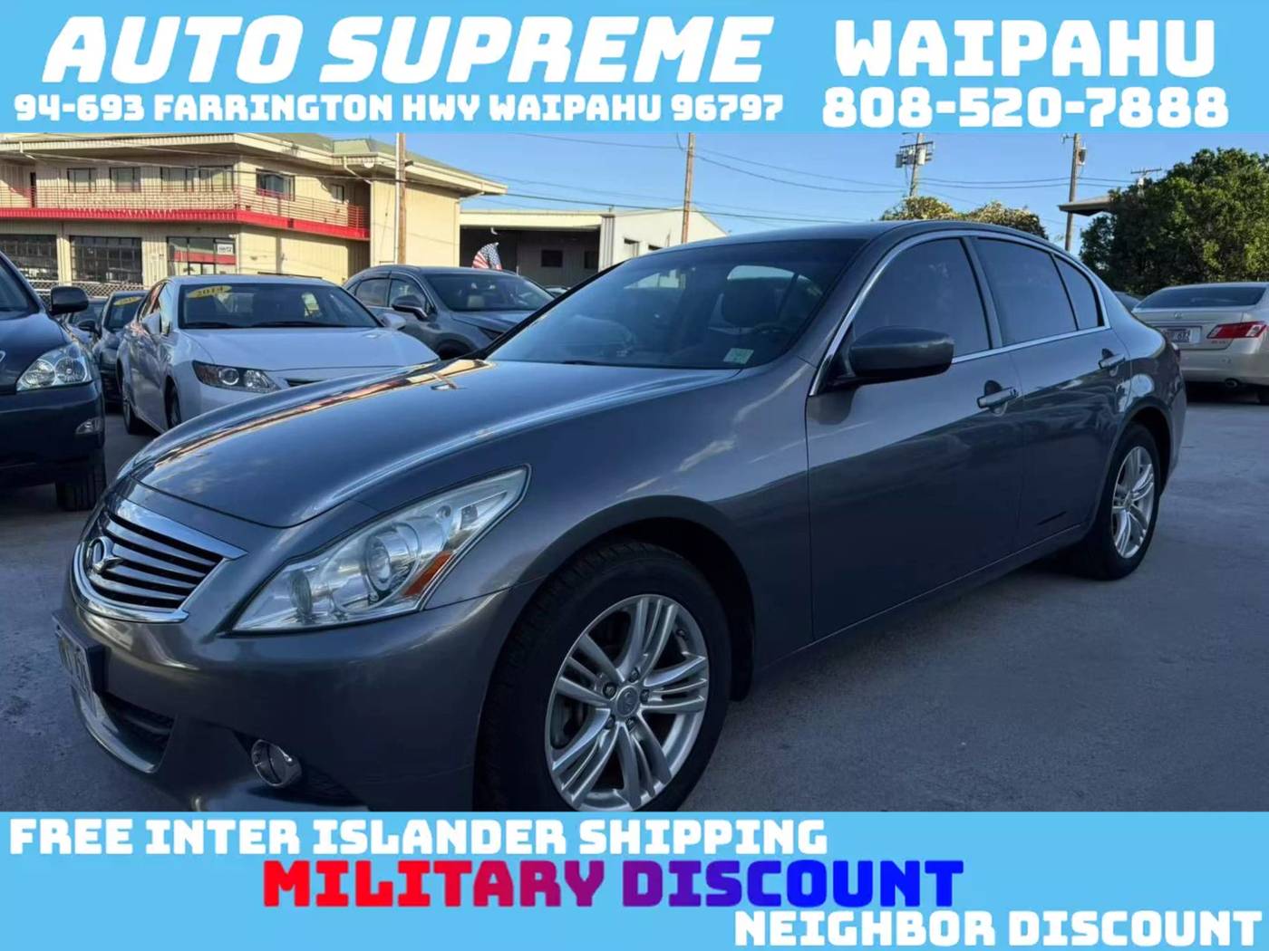 2012 INFINITI G G37x — Sedan — 69,805 mi — Waipahu, HI