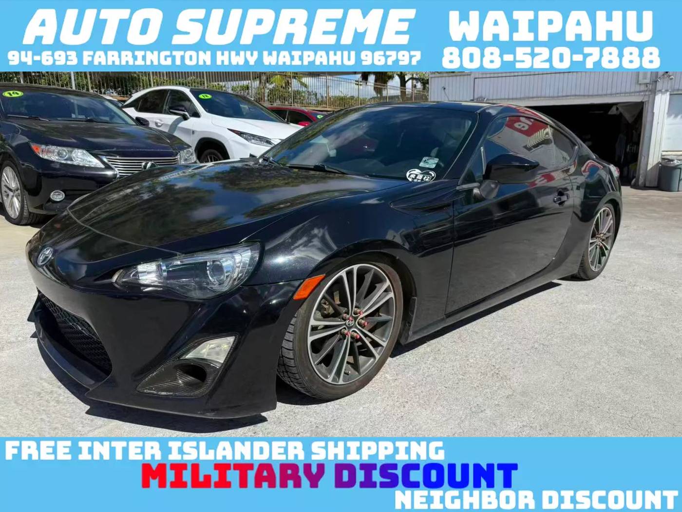 2013 Scion FR-S Base — Coupe — 57,912 mi — Waipahu, HI