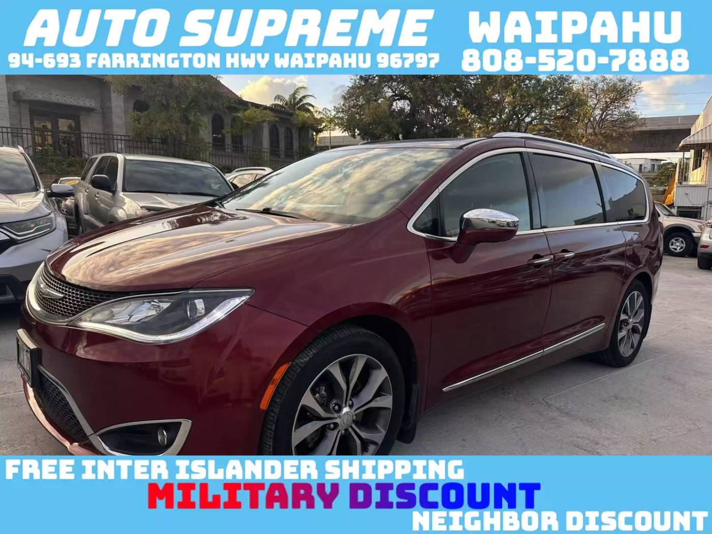 2017 Chrysler Pacifica Limited — Minivan — 75,024 mi — Waipahu, HI