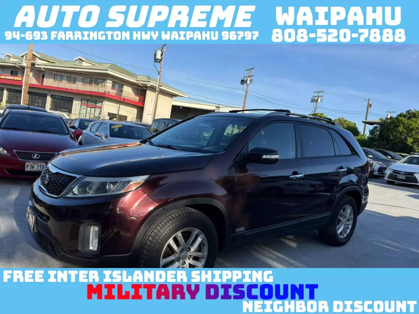 2015 Kia Sorento LX — SUV — 121,218 mi — Waipahu, HI