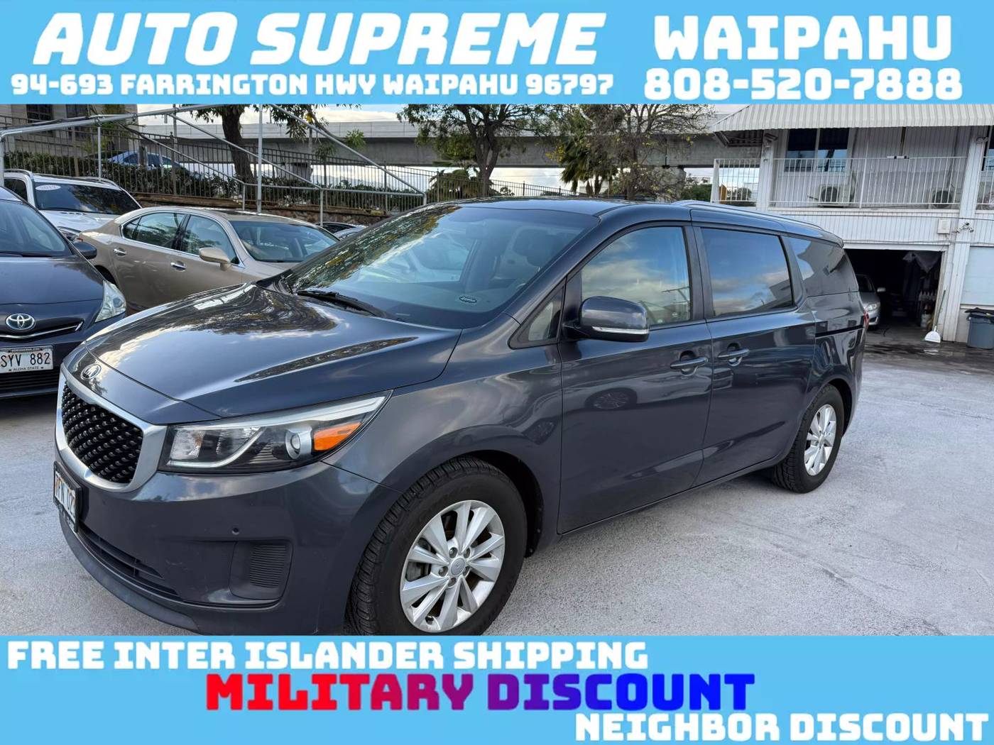 2017 Kia Sedona LX — Minivan — 61,446 mi — Waipahu, HI