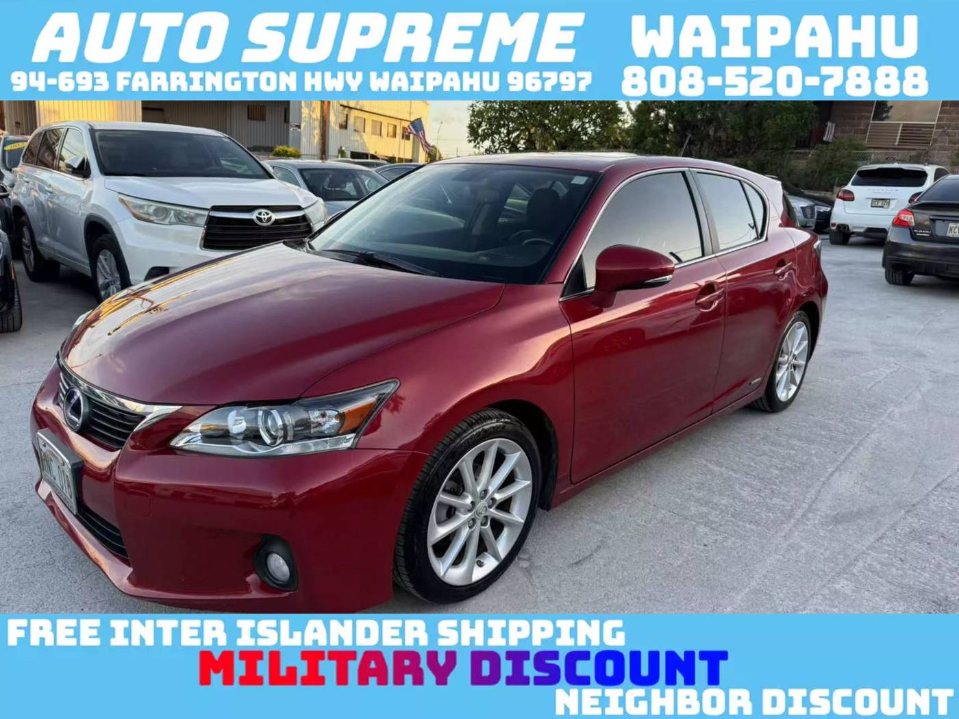 2011 Lexus CT CT 200h — Hatchback — 33,835 mi — Waipahu, HI