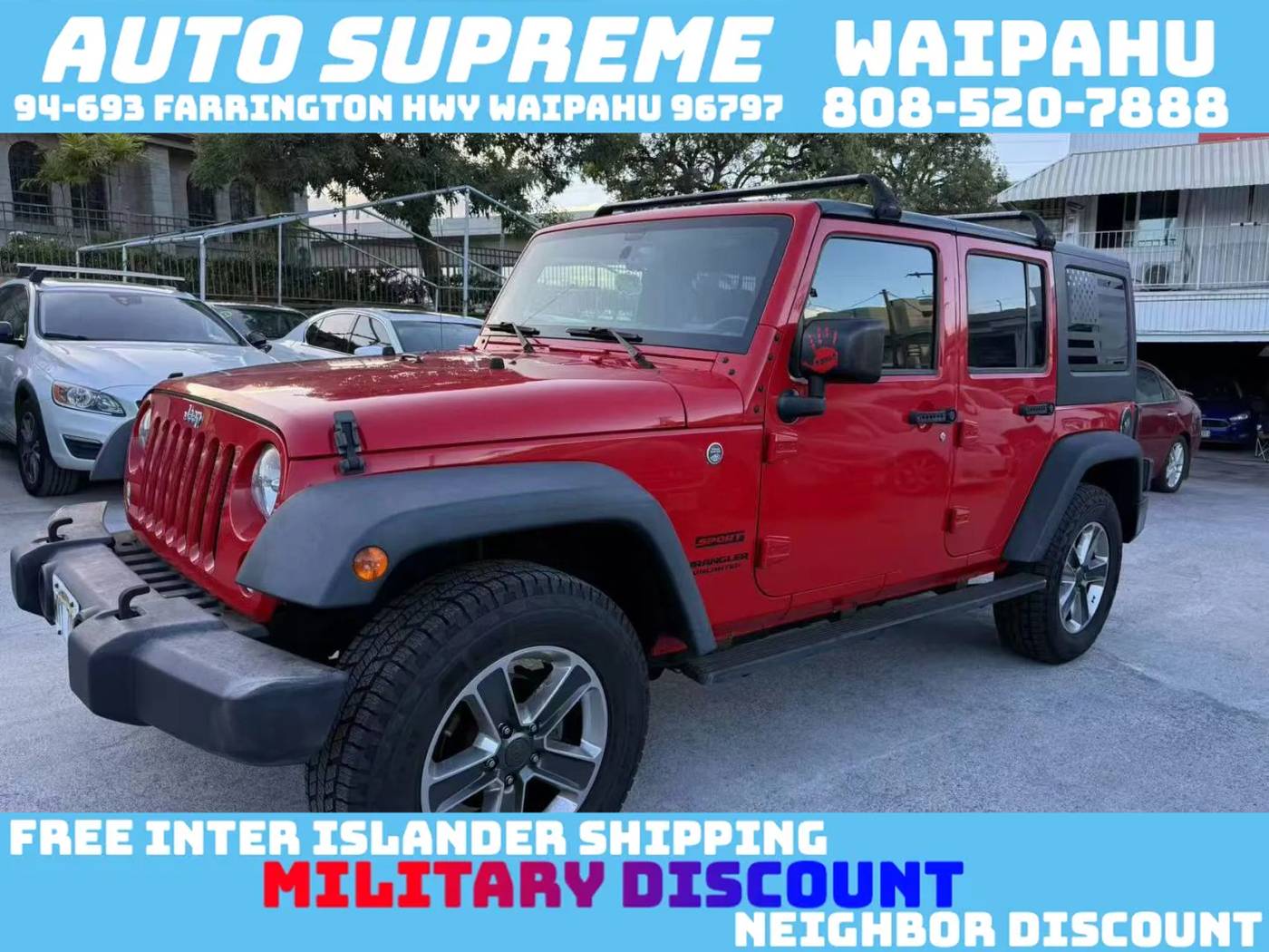 2017 Jeep Wrangler Sport — SUV — 80,075 mi — Waipahu, HI