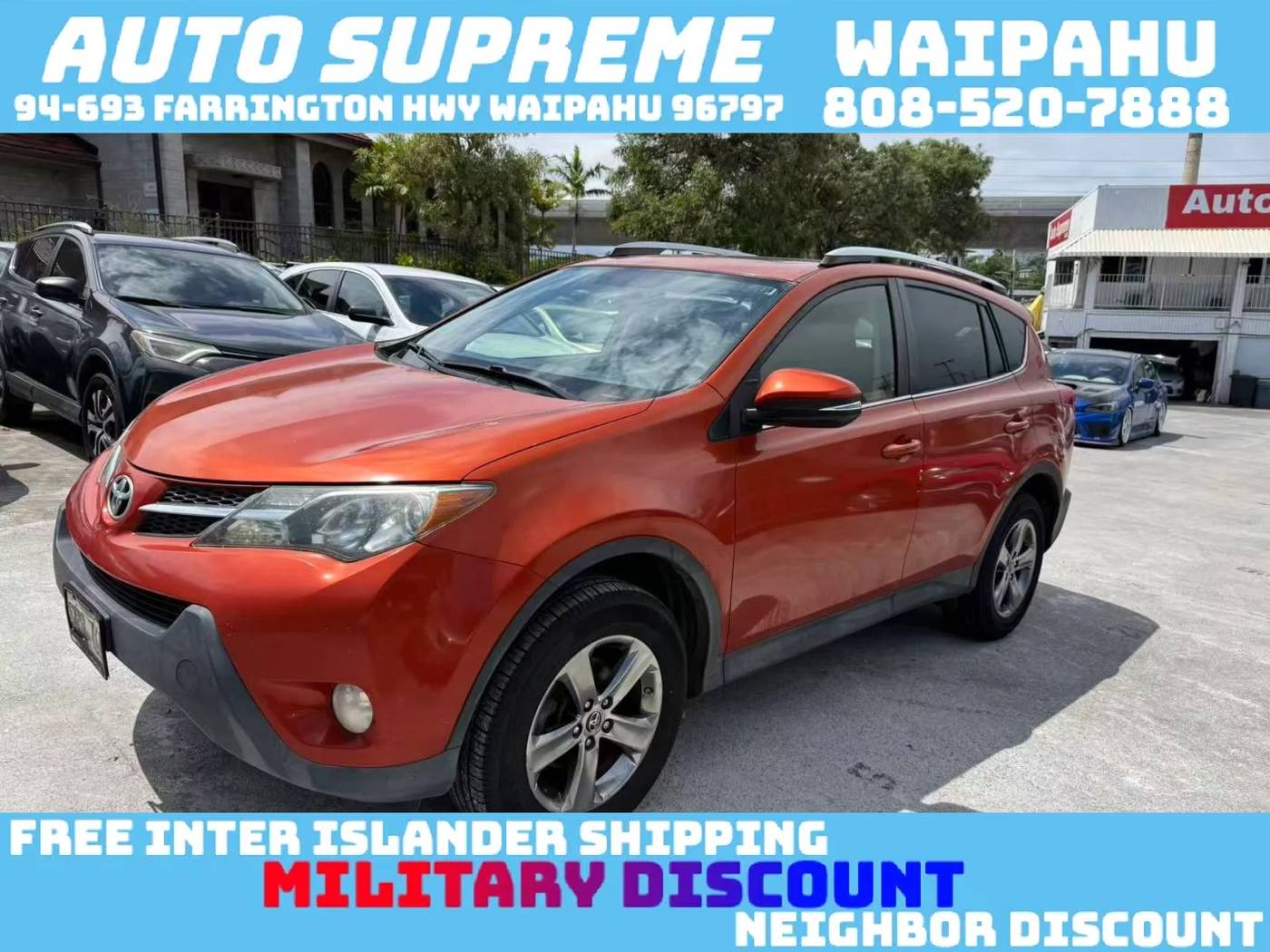 2015 Toyota RAV4 XLE — SUV — 141,536 mi — Waipahu, HI