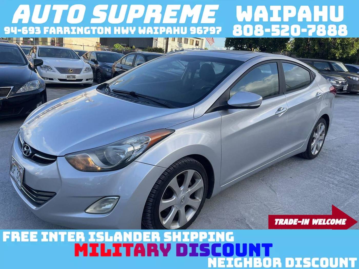 2012 Hyundai Elantra Limited — Sedan — 68,123 mi — Waipahu, HI