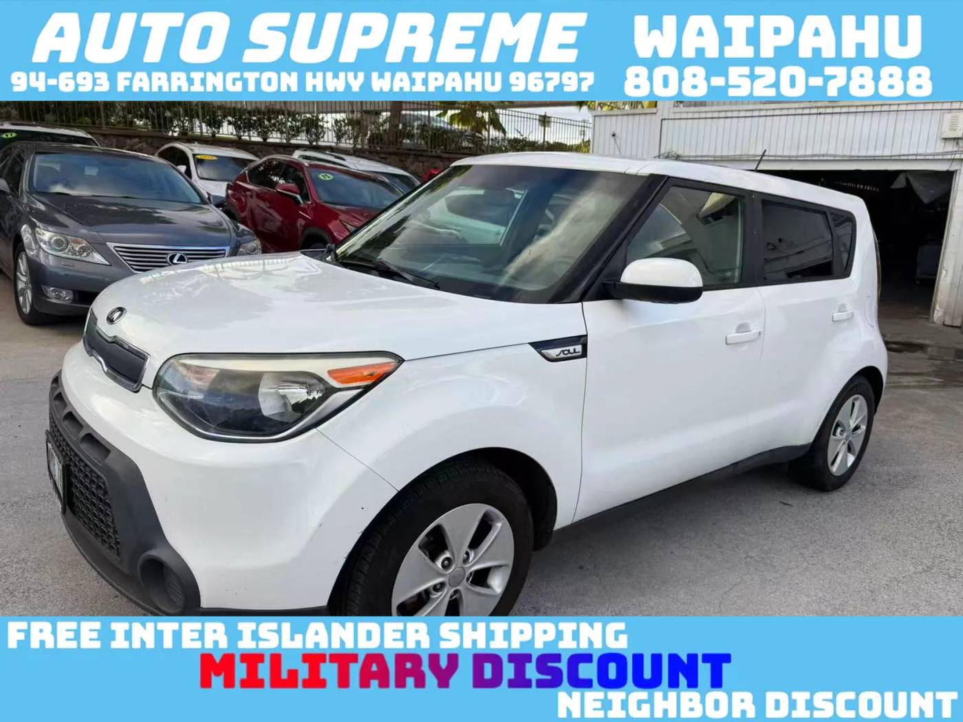 2015 Kia Soul Base — Hatchback — 164,580 mi — Waipahu, HI