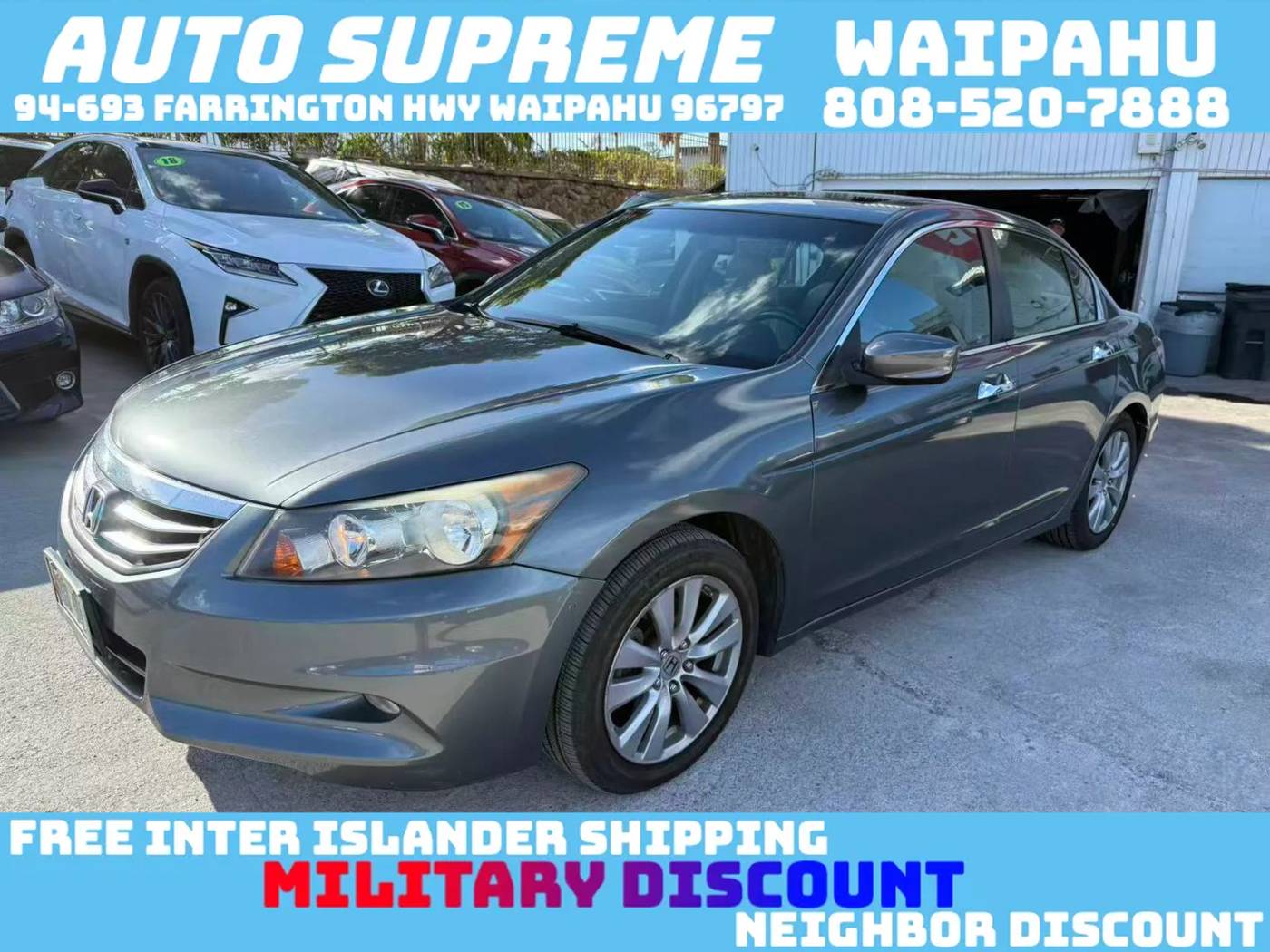 2011 Honda Accord EX-L V6 — Sedan — 76,000 mi — Waipahu, HI