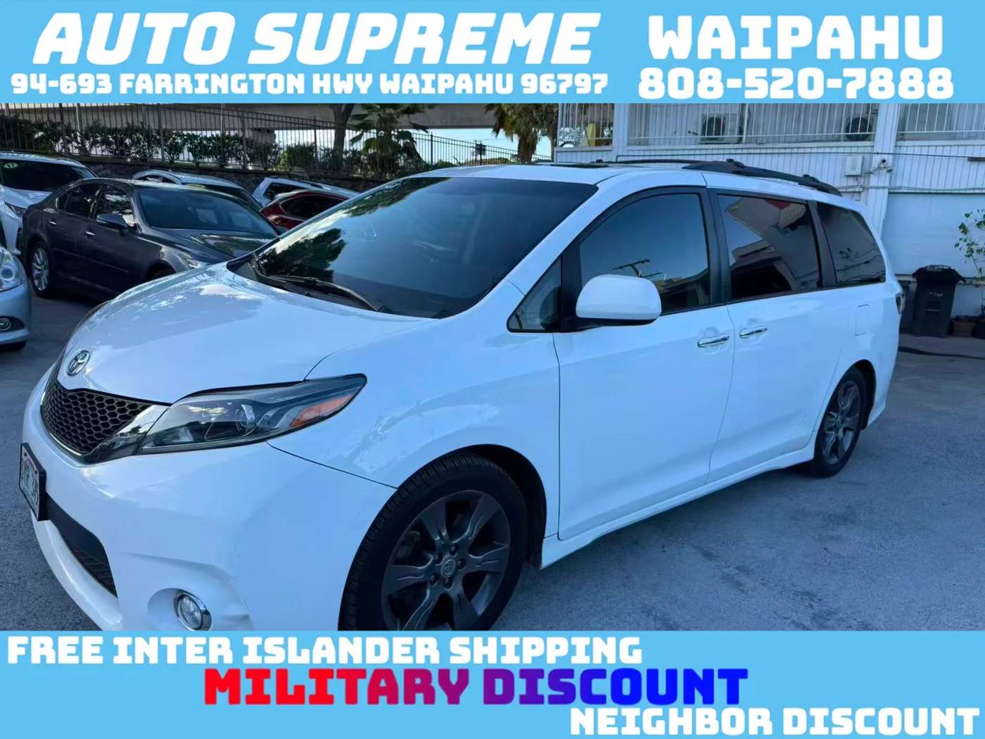 2016 Toyota Sienna SE Premium — Minivan — 82,050 mi — Waipahu, HI