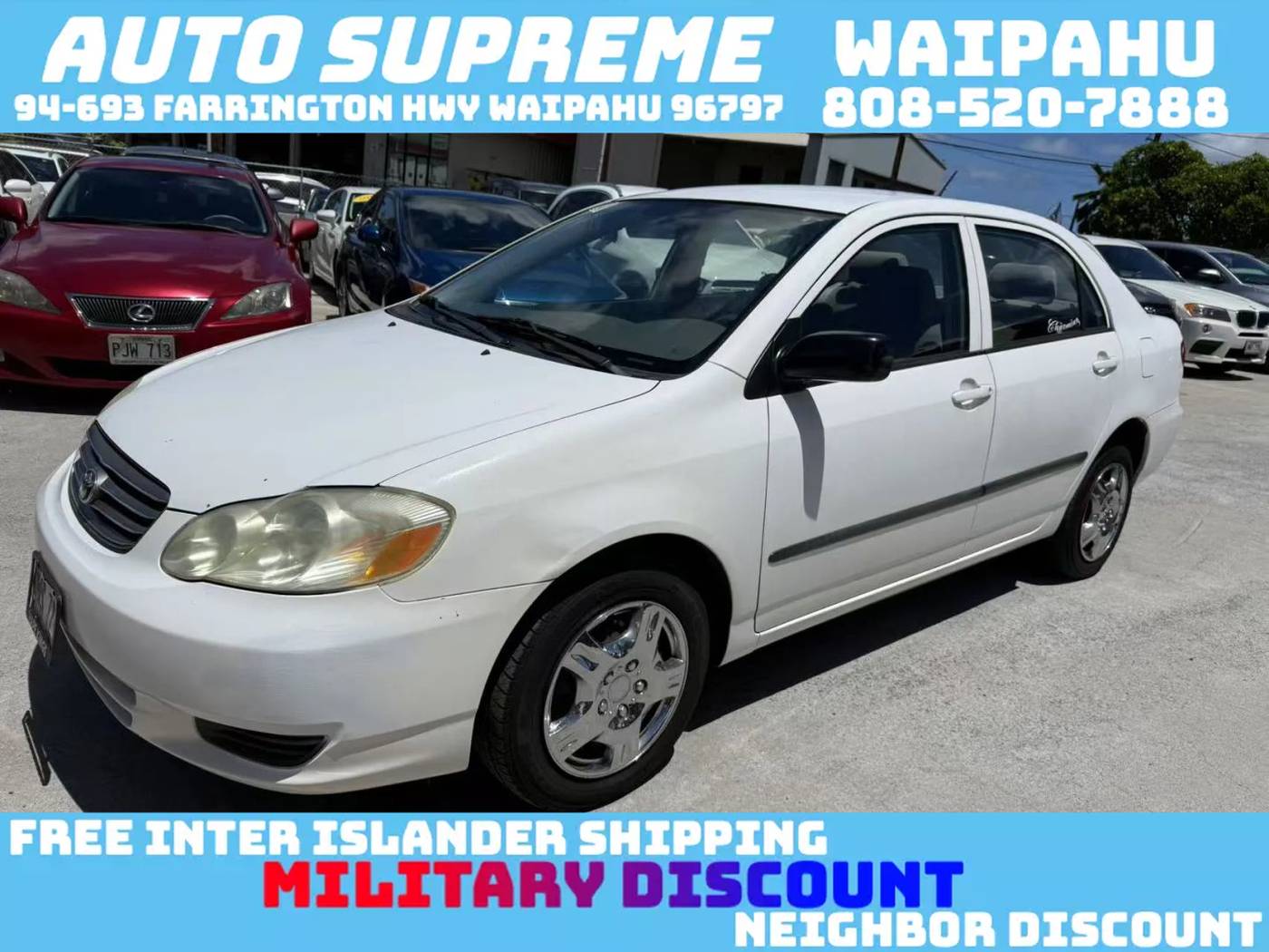 2003 Toyota Corolla CE — Sedan — 113,000 mi — Waipahu, HI