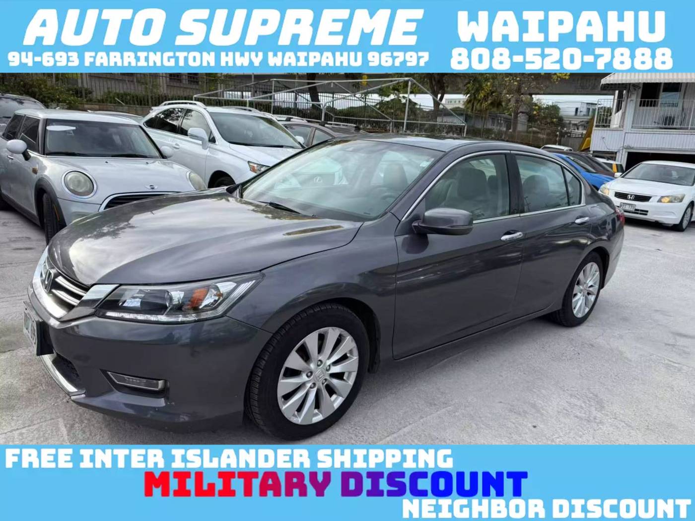 2013 Honda Accord EX-L V6 — Sedan — 116,000 mi — Waipahu, HI