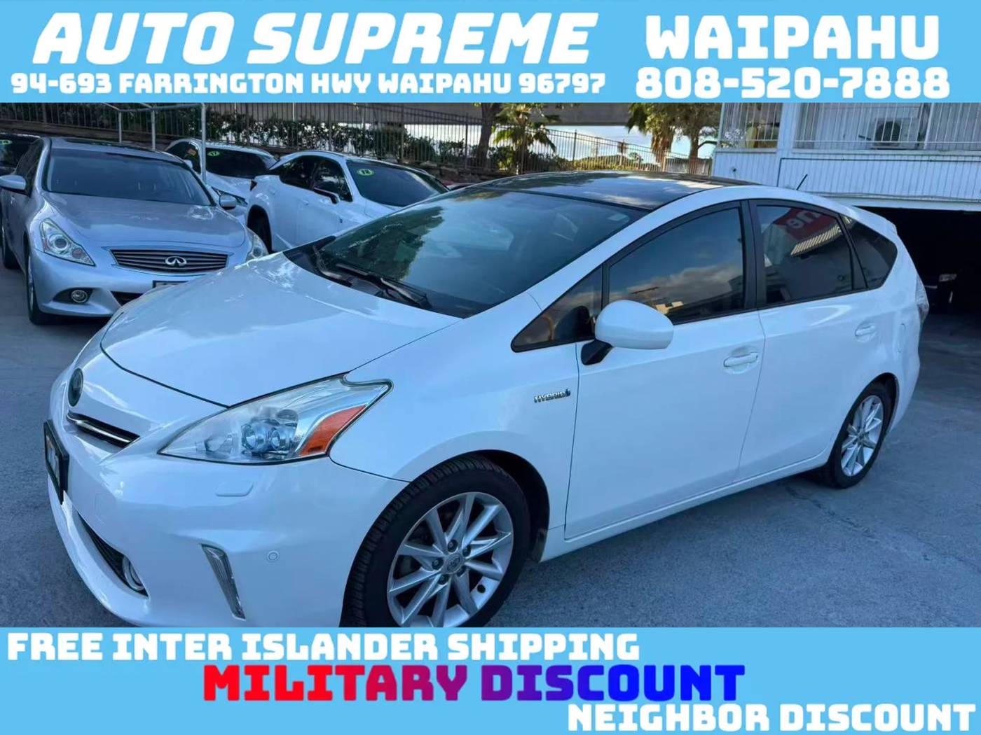 2012 Toyota Prius v Two — Wagon — 66,000 mi — Waipahu, HI