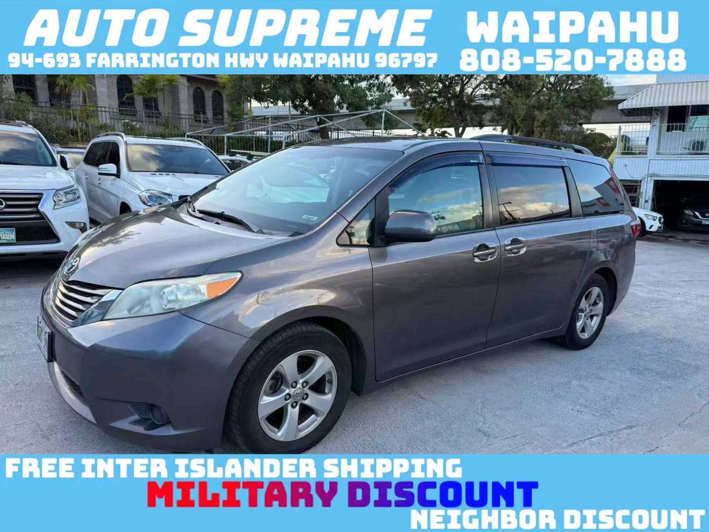 2016 Toyota Sienna LE — Minivan — 139,000 mi — Waipahu, HI