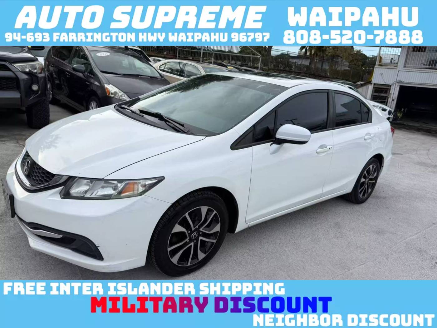 2015 Honda Civic EX — Sedan — 162,076 mi — Waipahu, HI
