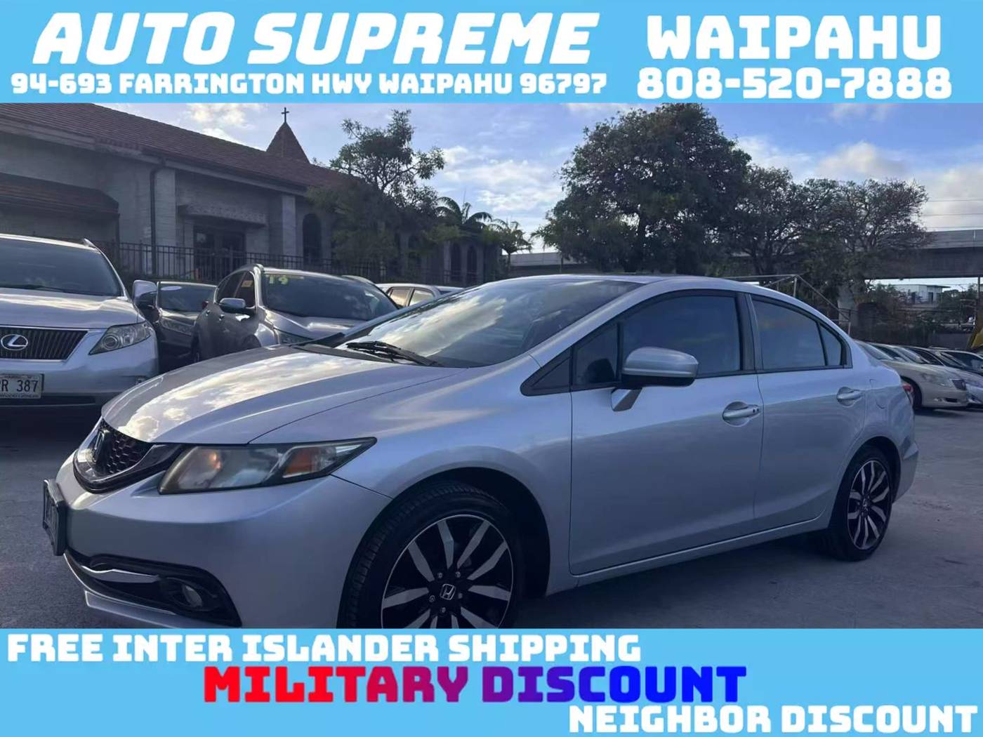 2015 Honda Civic EX-L — Sedan — 112,161 mi — Waipahu, HI