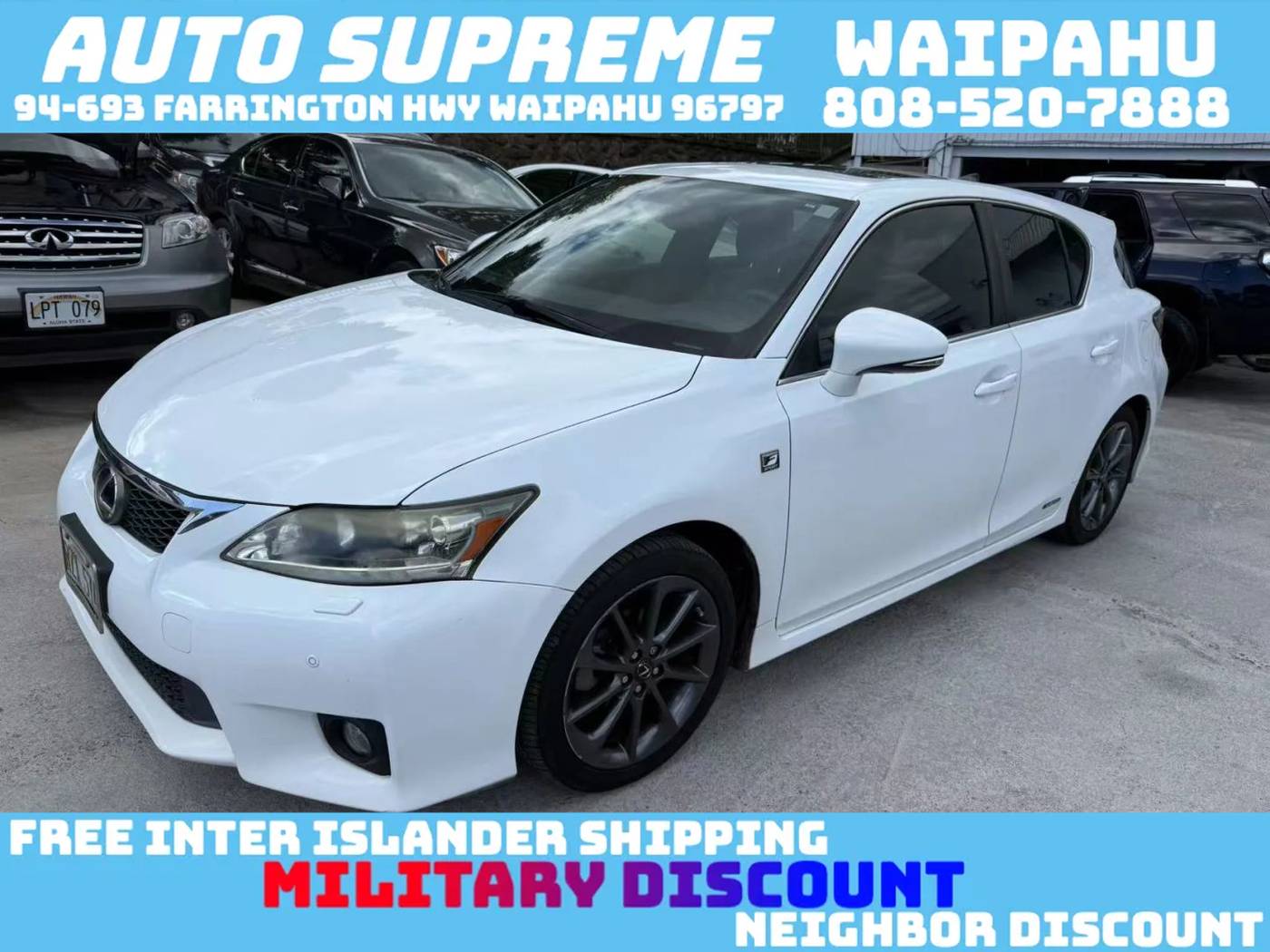 2013 Lexus CT CT 200h — Hatchback — 76,599 mi — Waipahu, HI