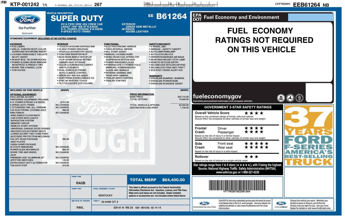 2014 Ford Super Duty F-250 King Ranch — Pickup Truck — 207,362 mi — Aransas Pass, TX