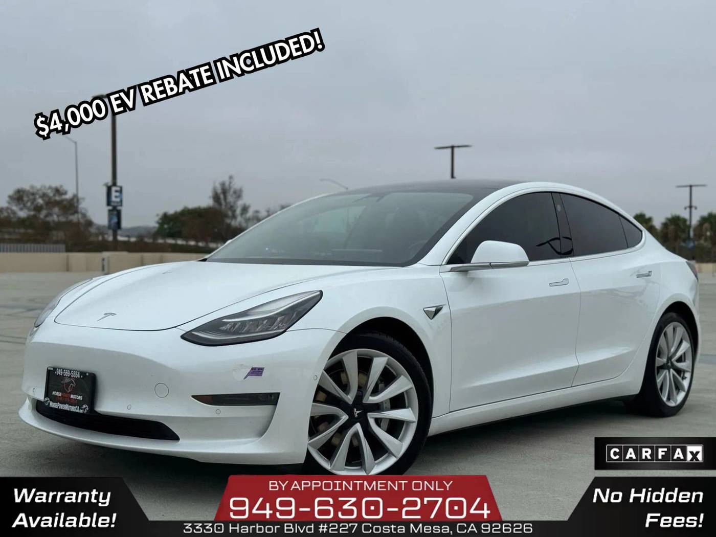 2018 Tesla Model 3 Long Range — Sedan — 139,258 mi — Costa Mesa, CA
