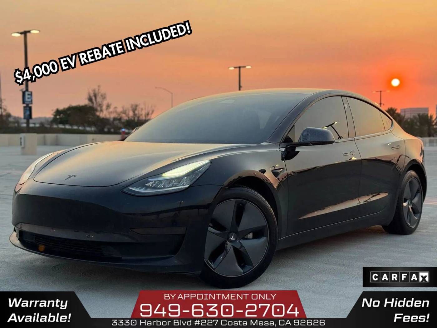 2018 Tesla Model 3 Long Range — Sedan — 158,594 mi — Costa Mesa, CA