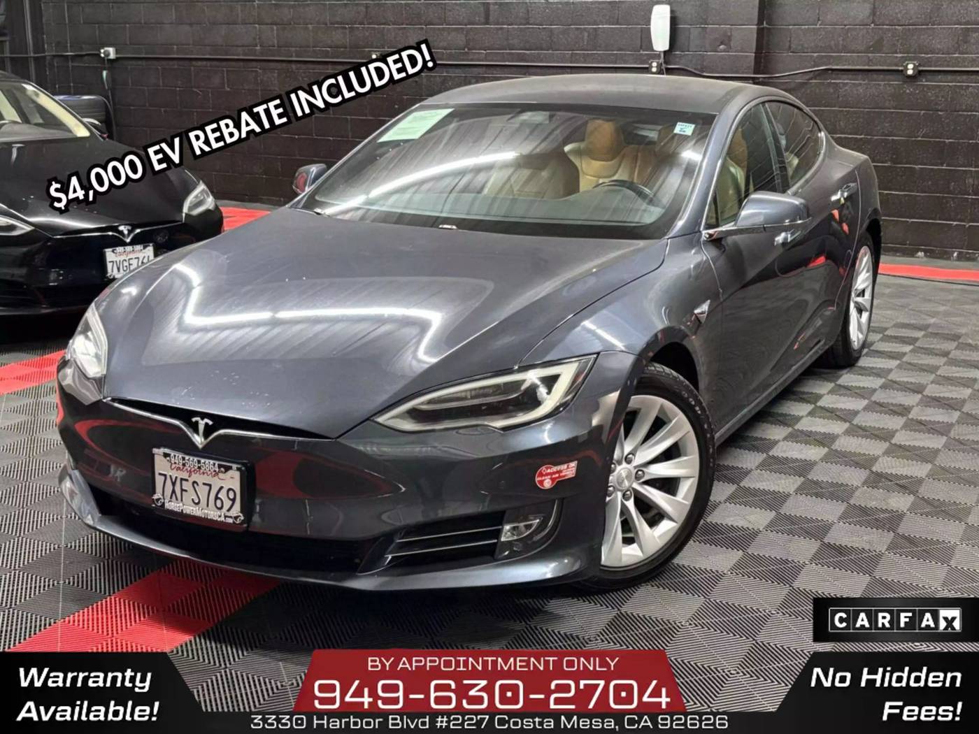 2016 Tesla Model S 75 — Hatchback — 67,172 mi — Costa Mesa, CA